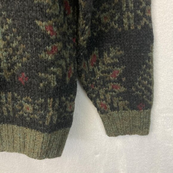 Eddie Bauer Fair Isle Christmas Sweater Mens Medium M Wool Blend Crewneck Knit - Picture 5 of 15